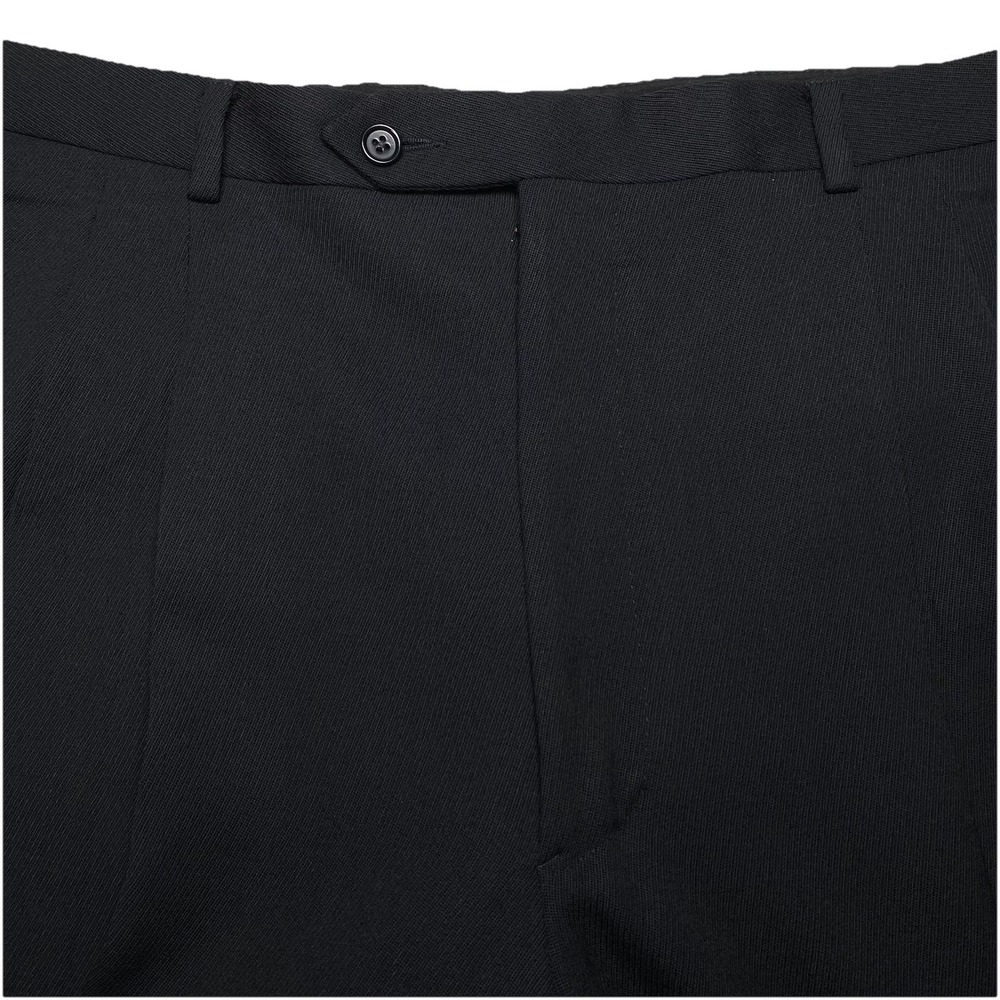 Giorgio Armani Le Collezioni Dress Trousers 40 (40x28 Cuffed) Gabardine Black